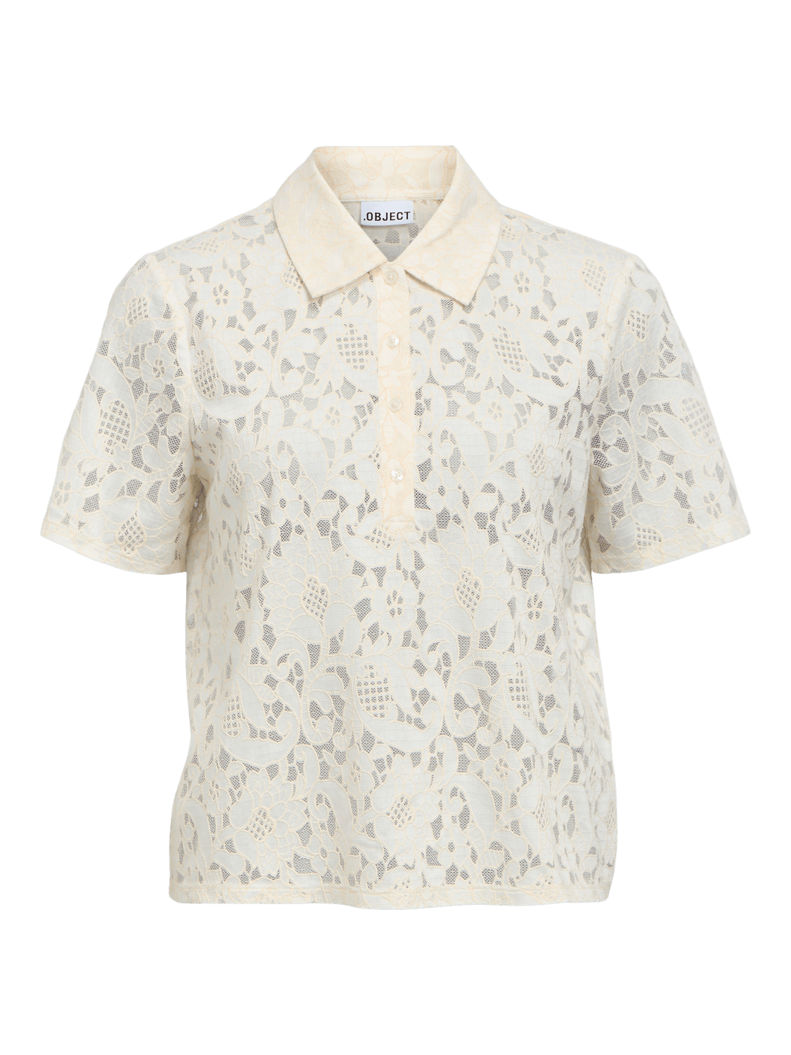 OBJBIANCA Polo-Shirt - White Sand - VERO MODA & VILA Bergvik